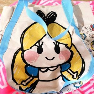 Disney store Alice in Wonderland canvas tote
